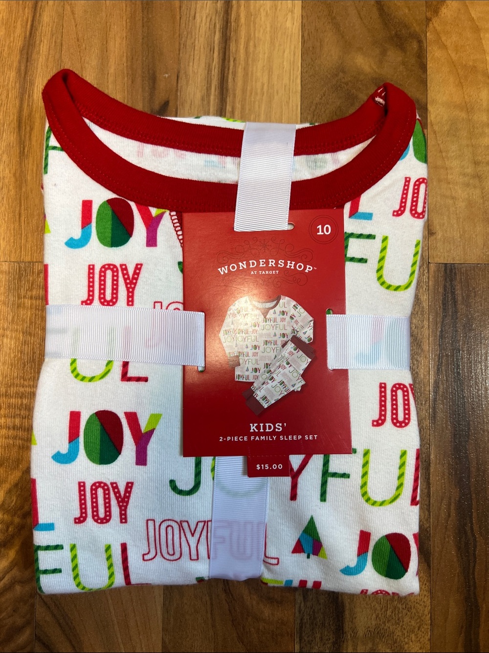 Wondershop Kids Holiday 'JOY' Pajama Set - Red, Green, Blue